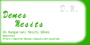 denes mesits business card